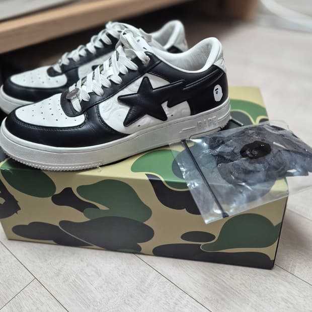 베이프 스타 검은색 흰색 280 (신발)