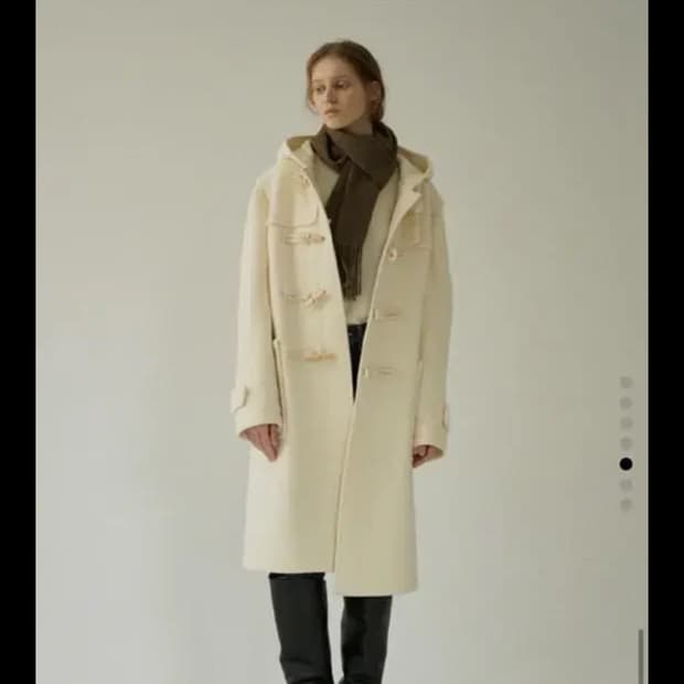 르닐 아이보리 더플코트 화이트
