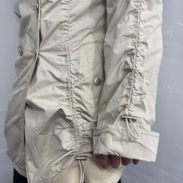 shirring detail jacket