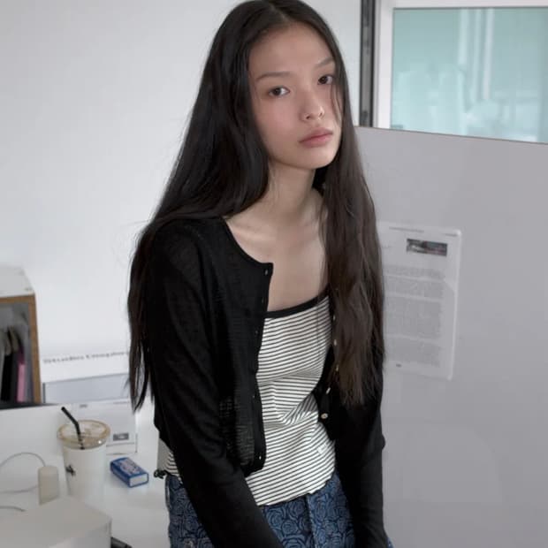 오버듀플레어 소프트 가디건 soft mini cardigan