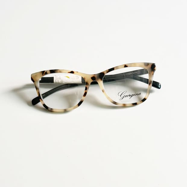 GEORGINA 톨토이즈 캣아이 뿔테 프레임 빈티지 안경