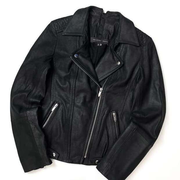 Theyskens’ Theory 13FW 양가죽 크롭라이더자켓PN4382