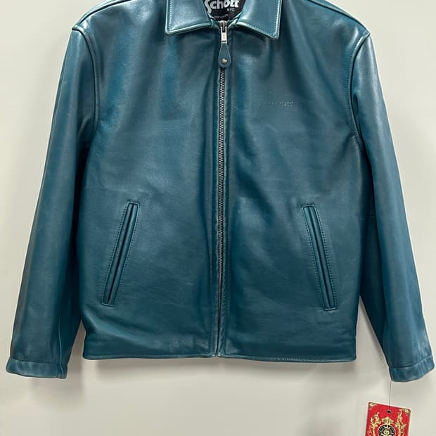 25FW 슈프림 x 쇼트 레더 레이서 자켓 틸 [L]