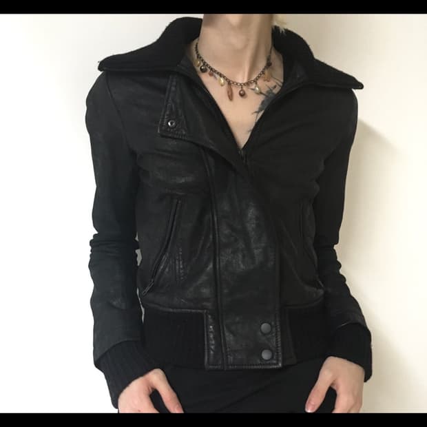 띠어리 양가죽 레더자켓