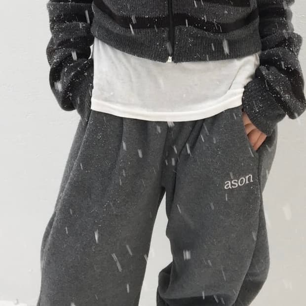 애즈온 차콜 조거팬츠 MILO TERRY JOGGER PANTS