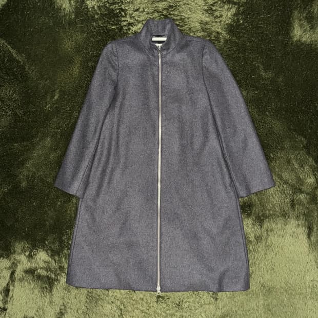 [38] MM6 메종 마르지엘라 투웨이 집업 울 코트 그레이