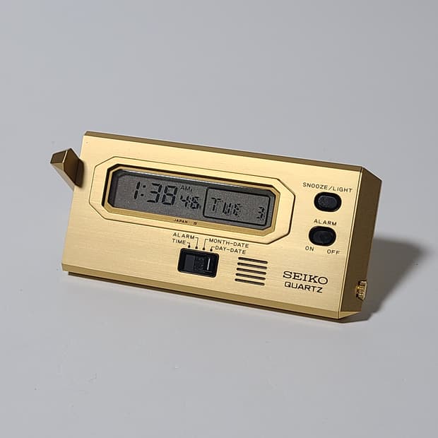 세이코 빈티지 탁상 카드형 시계 알람 7431-001G