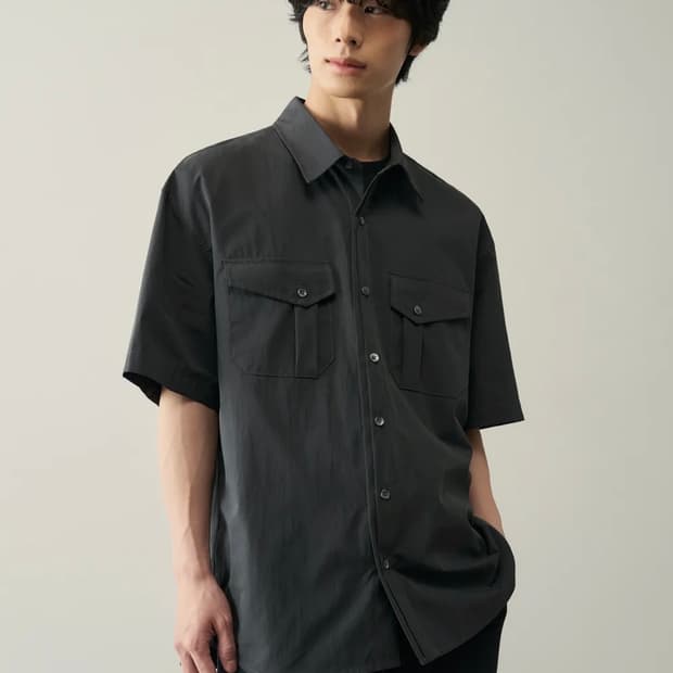 로템버 시에라 웨스턴 포켓 하프 셔츠 [차콜]