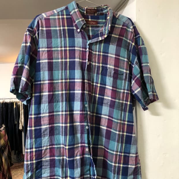 Vintage western blue check shirts