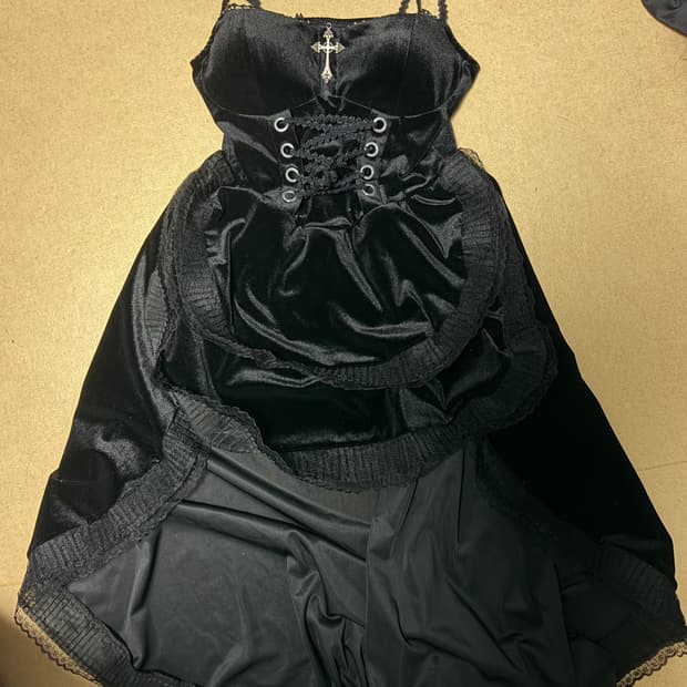 고딕 고스 원피스 알리 블랙 드레스