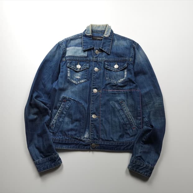 [L] 디스퀘어드2 00‘s 빅로고 디테일 워싱 데님 트러커 자켓