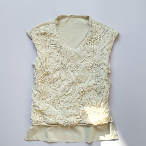 Boucle Floral Pin-Tuck Top 0312