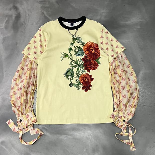  루이비통 플로랄 실크 슬리브 티셔츠 y14694