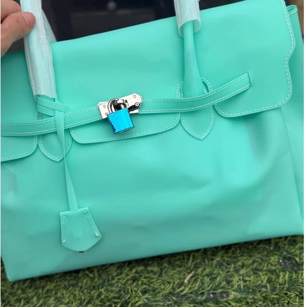 젤리버킨백/jelly firkin bag (Aqua mint)