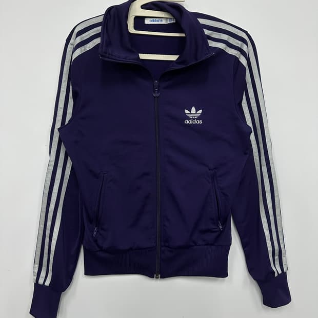 아디다스 퍼플 실버 파이어버드 져지 트랙탑 