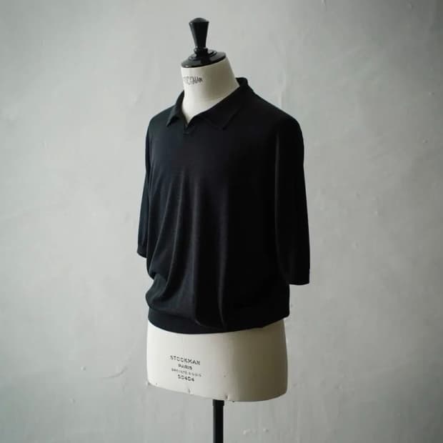 (1)HERILL SILK POLO 반팔티 블랙