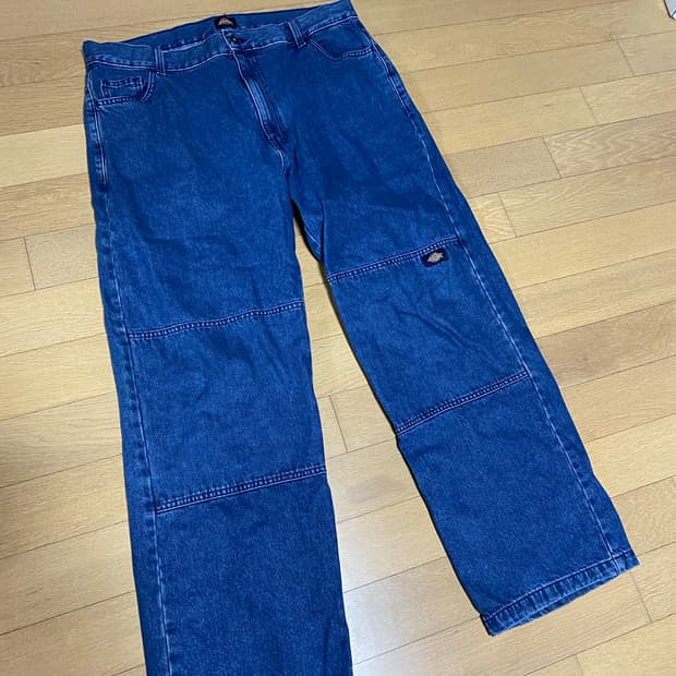 디키즈 더블니 85283 루즈핏 데님팬츠 워크팬츠 38