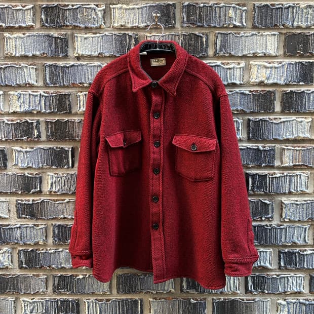 80s 엘엘빈 울 셔츠