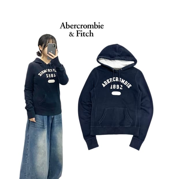 아베크롬비 Y2K 딱붙 아치로고 후드티