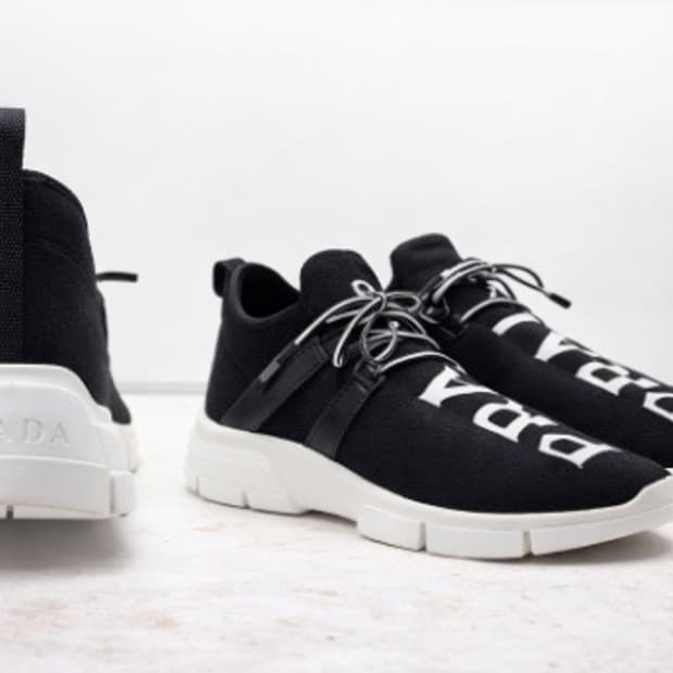 프라다 XY 니트 스티커즈 블랙 화이트