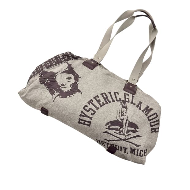 히스테릭글래머 프린티드 스웻 숄더백 그레이
