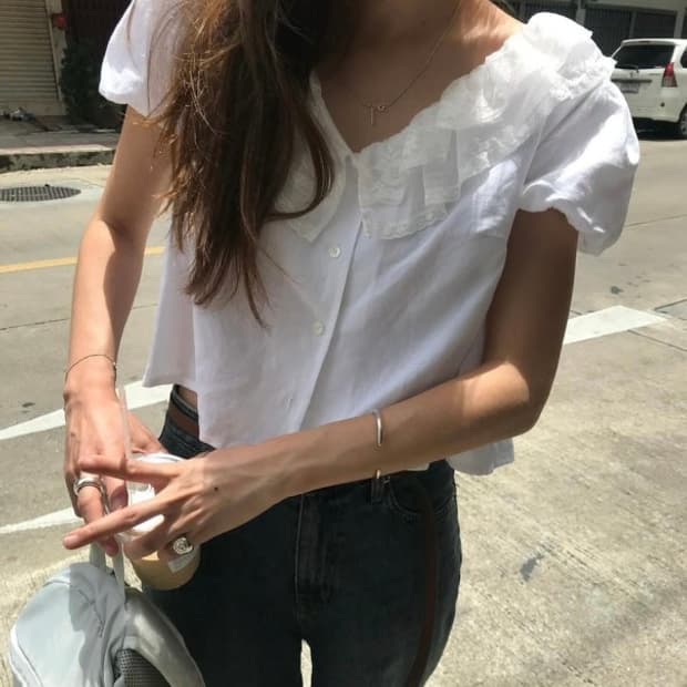 타낫 viola frill blouse 