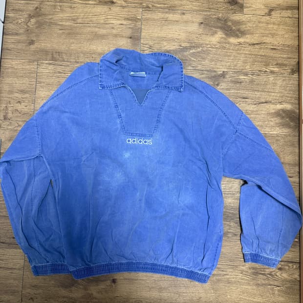 아디다스 빈티지 브이넥 블루 42/44