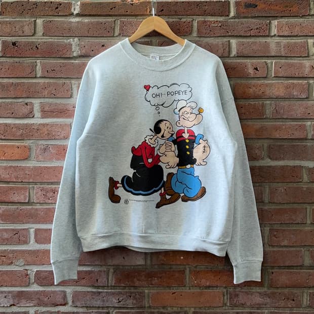 90s USA 뽀빠이 그래픽 스웻셔츠