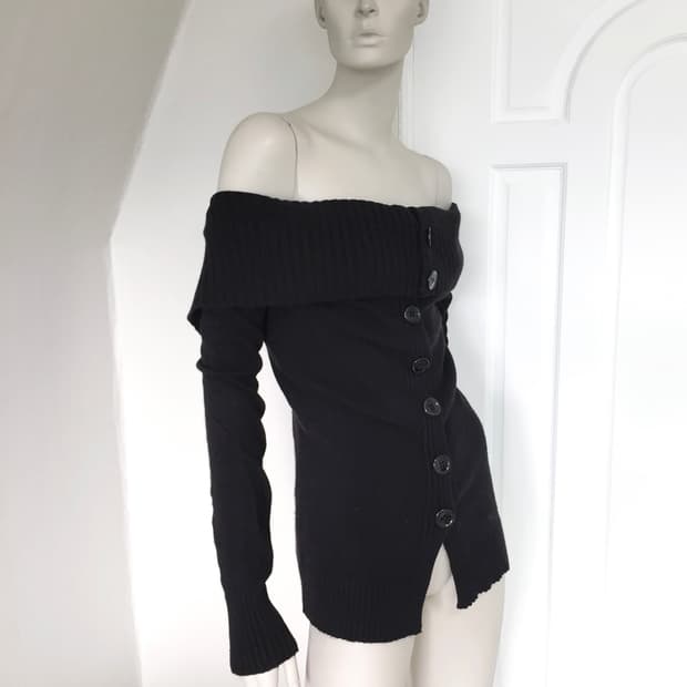 Miss Sixty Off-Shoulder Neck Cardigan