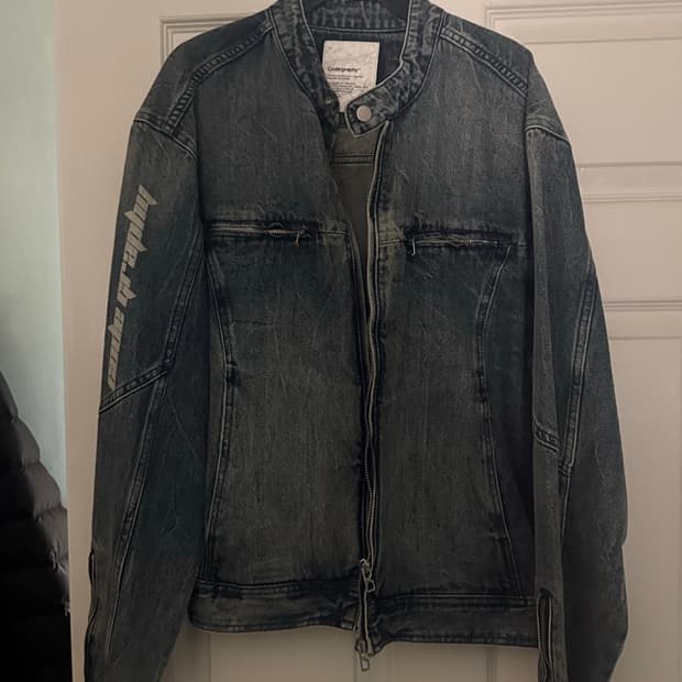 코드그라피 크롭청자켓