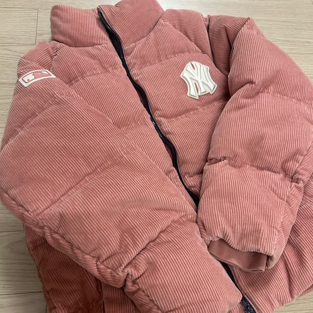 mlb 엠엘비 코듀로이 덕다운 숏패딩 xs