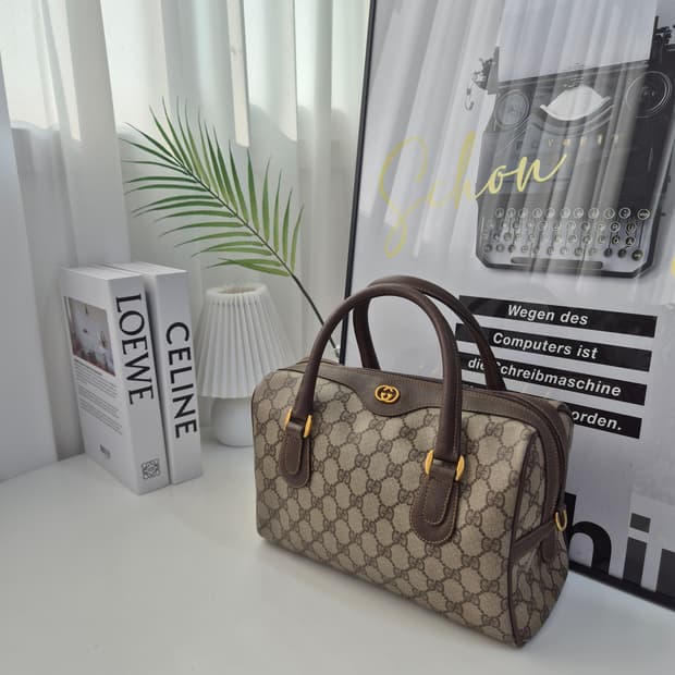 구찌 자가드 보스턴백