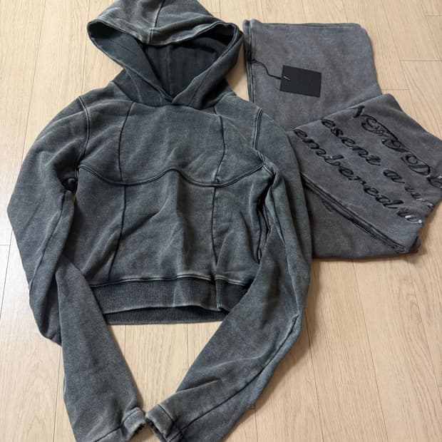 오도어 후드티 머플러세트