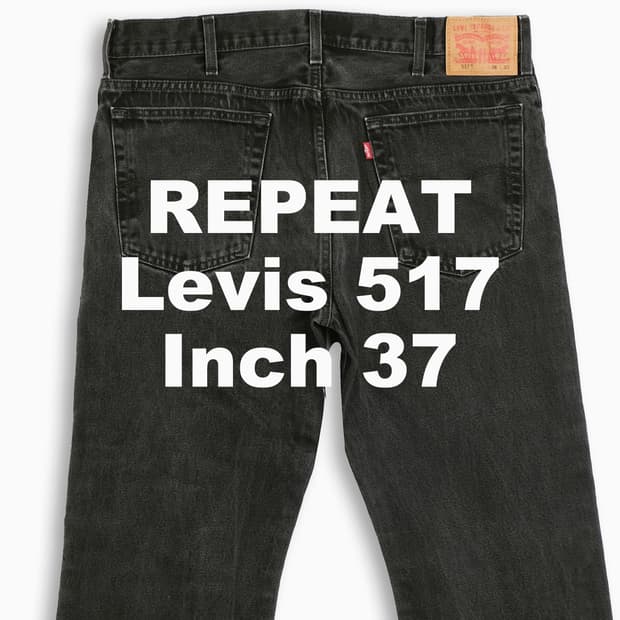 빈티지 리바이스 517 흑청 블랙진 37 인치 LV5173875