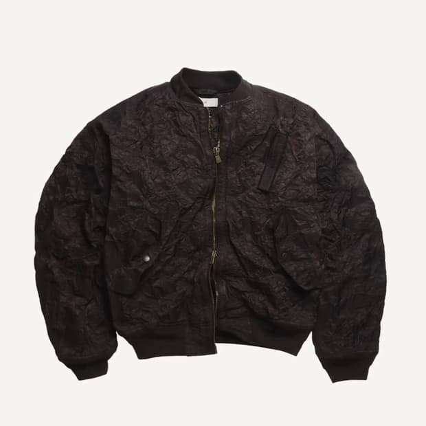 H&M x 글렌 마틴스 포일드 봄버 자켓 다크 브라운