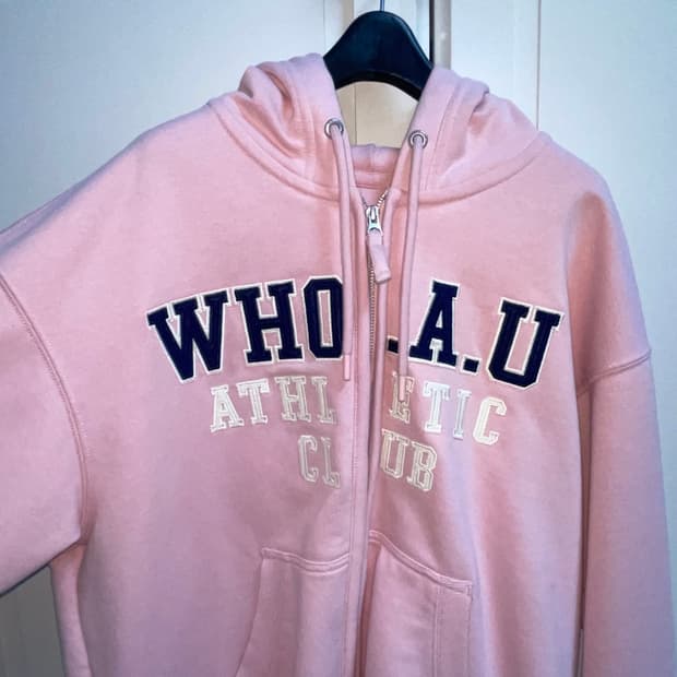 후아유 후드집업 핑크 L