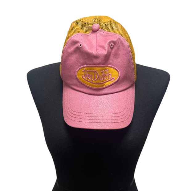 본더치 빈티지 핑크 매쉬캡