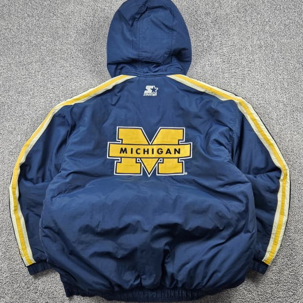 스타터 미시건 울버린즈 팀로고 라인 푸퍼 자켓 ( XL ) / 10179
