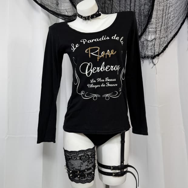 lettering chain t-shirt