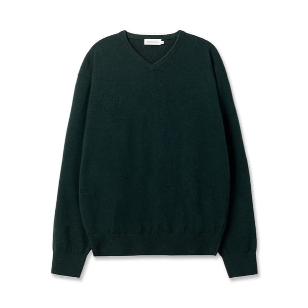 스테디에브리웨어 울 브이넥 니트 딥그린 2사이즈