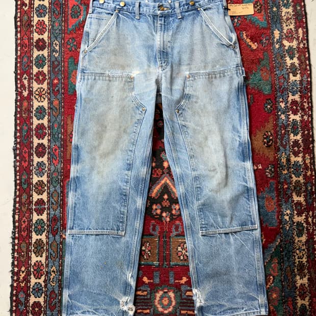 OG 칼하트 데님 더블니 칼하트 B73 썩블니