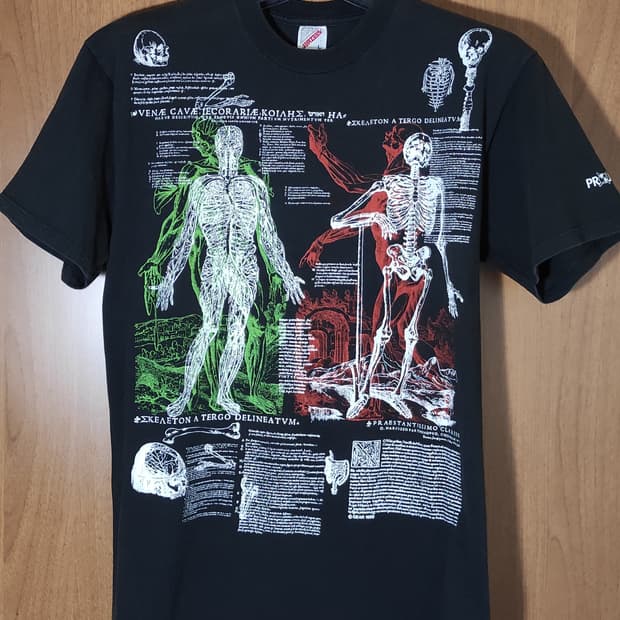 90s anatomy 해부도 티셔츠