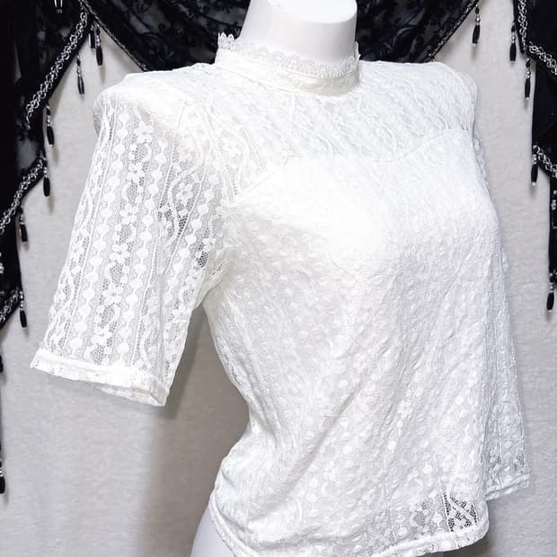 로맨틱고딕 엔젤릭 고스로리 화이트 레이스 로걀탑 히메갸루 양산형 핀터