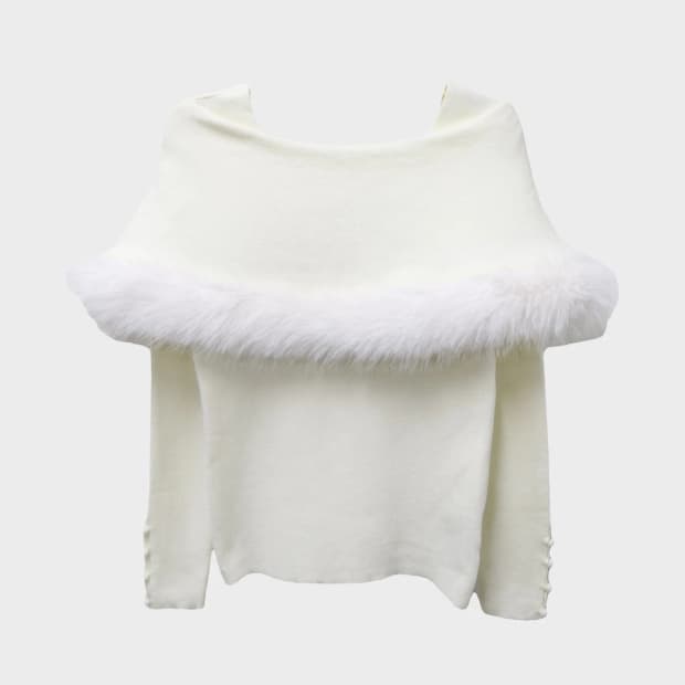 CLEAR 히메갸루 퍼 포인트 오프숄더 니트 63549