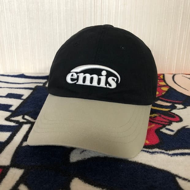 이미스(EMIS)뉴로고 믹스볼캡 베이지X블랙