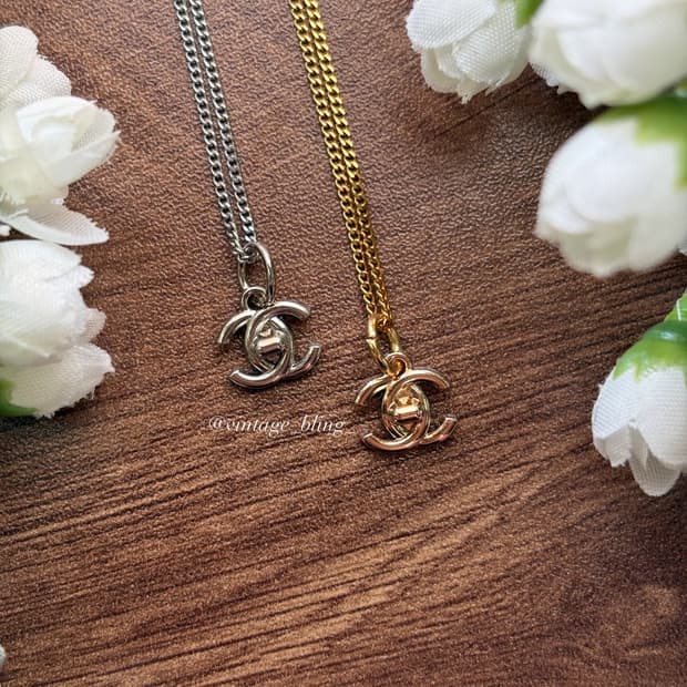 샤넬 미니 턴락 목걸이