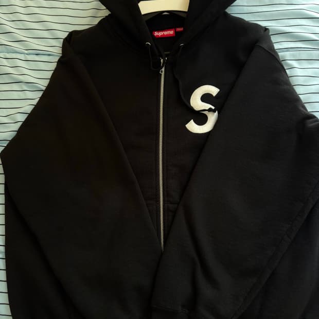 슈프림 S로고 후드집업 L사이즈