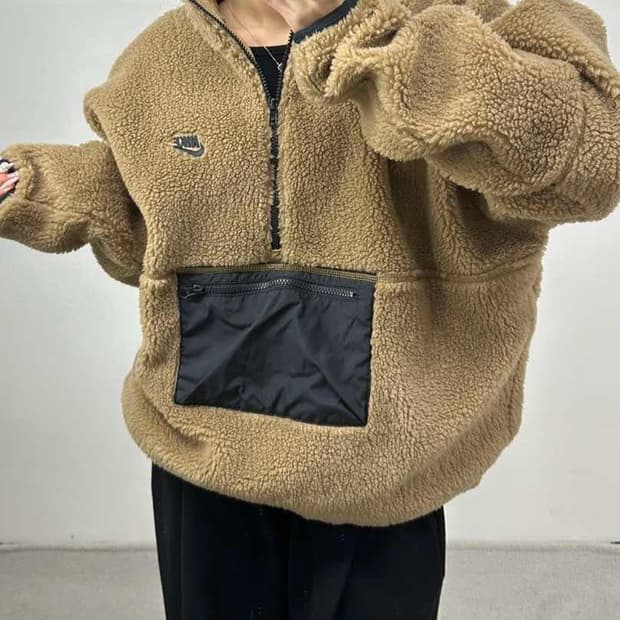 나이키 준신형 클럽플리스 쉐르파 아노락 자켓 후리스(L)