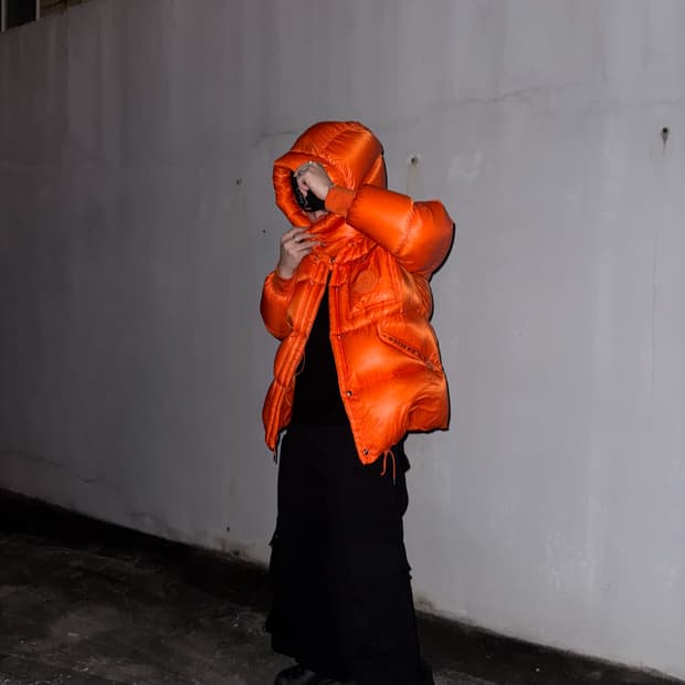 [국문택, 5사이즈] 몽클레어 라멘틴 쇼트 구스다운 패딩 오렌지