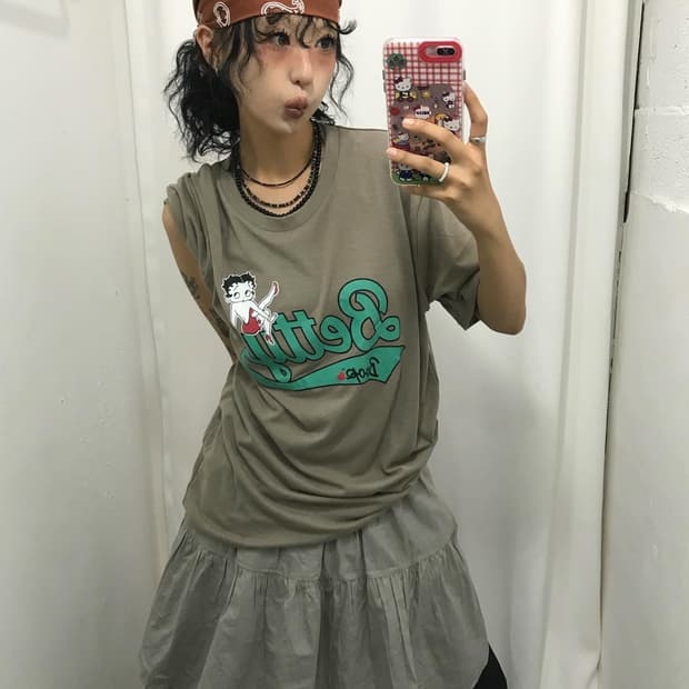 Betty Boop Printing T-shirt ( 새상품 )